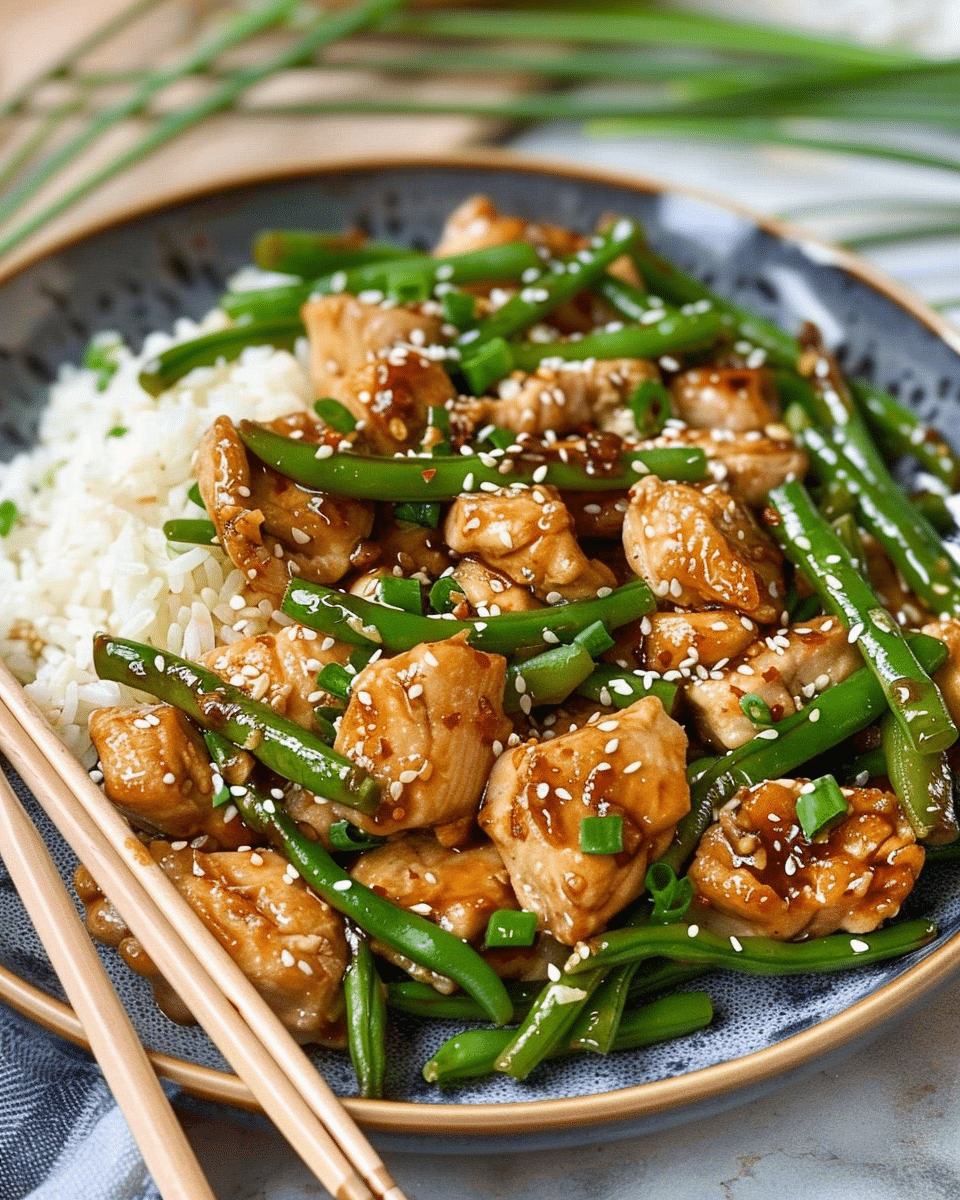 Easy Chinese Chicken and Green Beans
