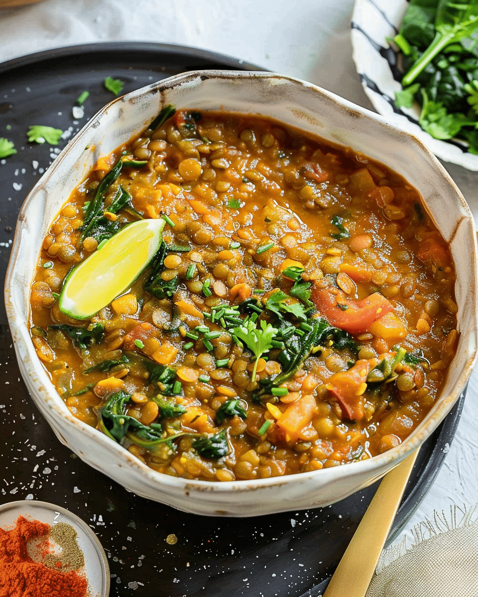 Lentil Spinach Stew