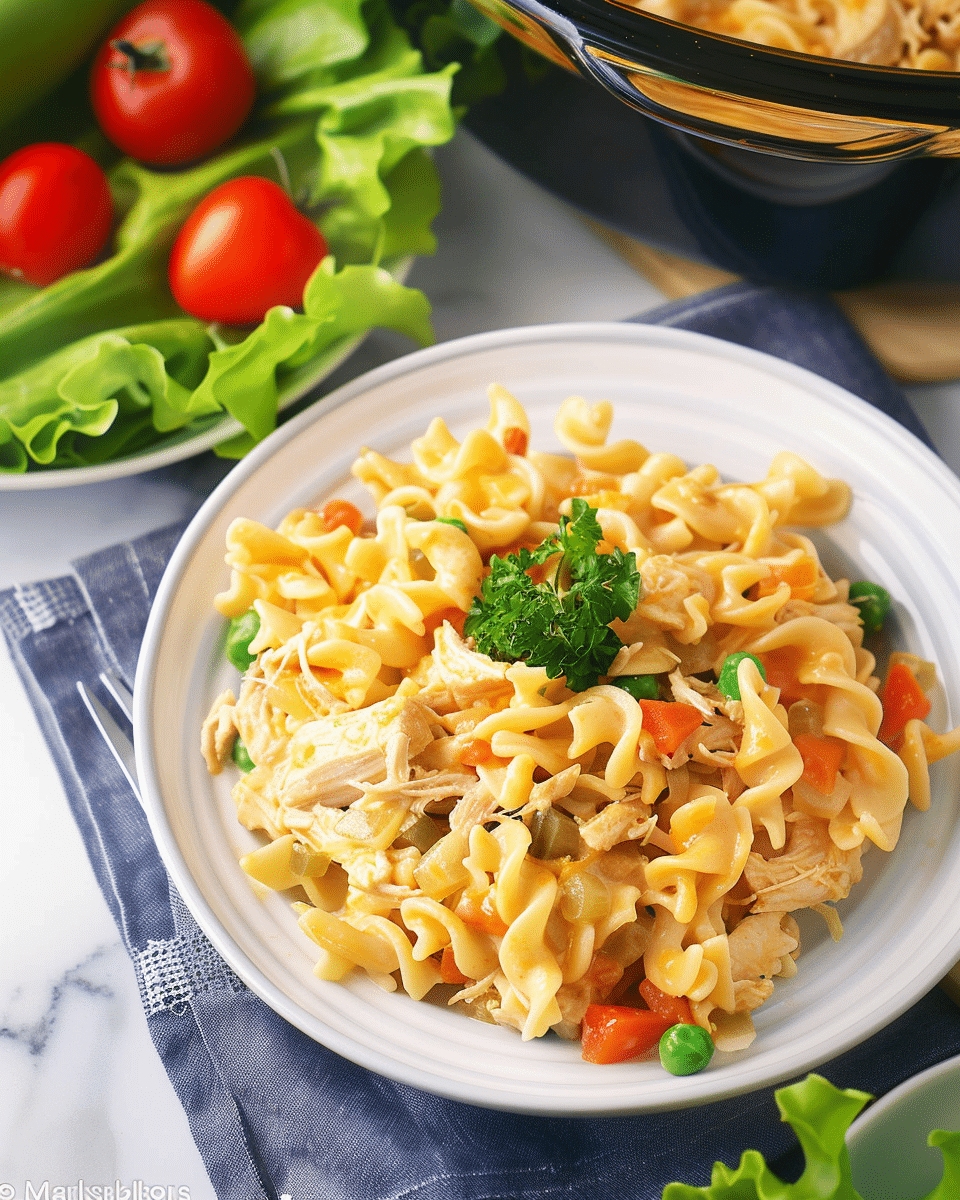 Crockpot Chicken Noodle Casserole