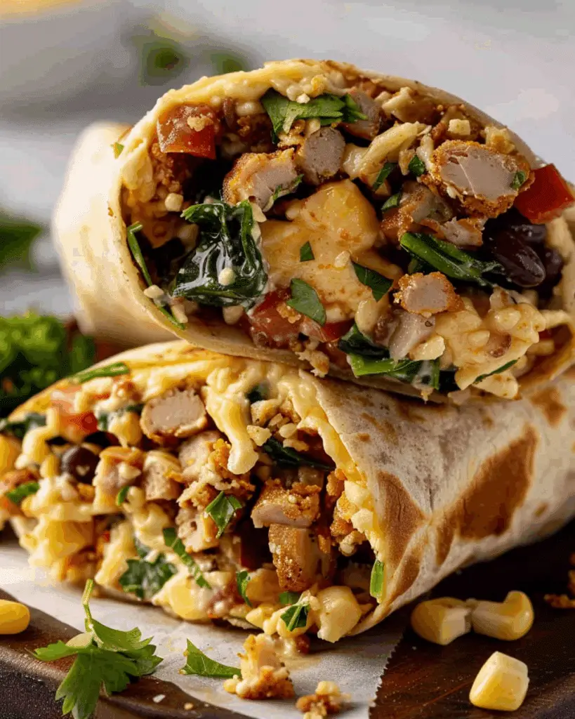 High Protein Breakfast Burrito TheFamilyCooking
