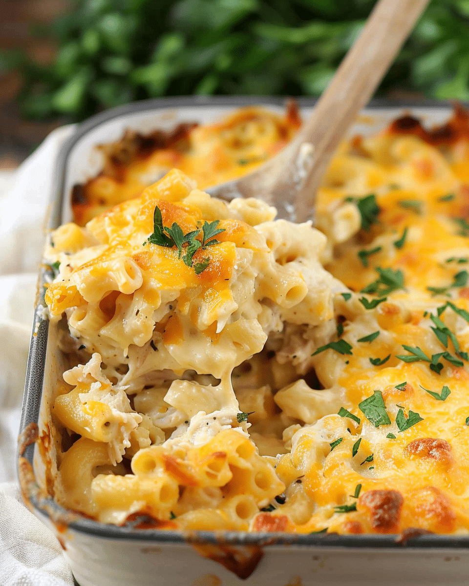 Chicken Cheesy Macaroni Casserole