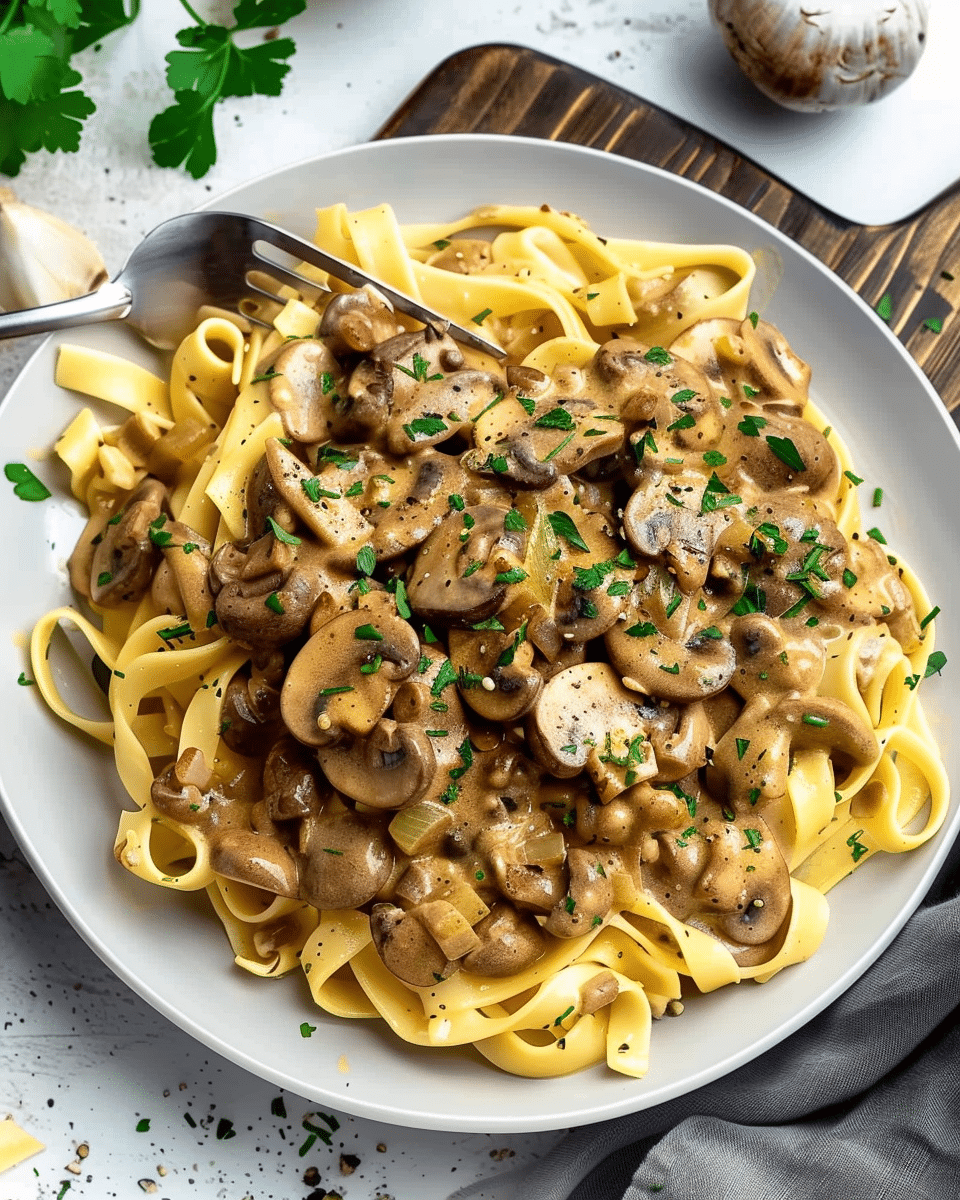 Vegan Mushroom Stroganoff