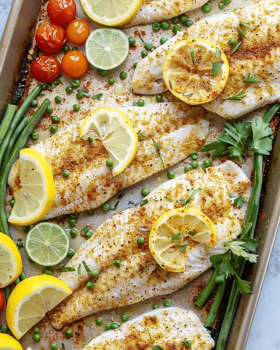 Lemon Pepper Tilapia Sheet Pan
