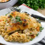 Smothered Chicken and Rice Casserole