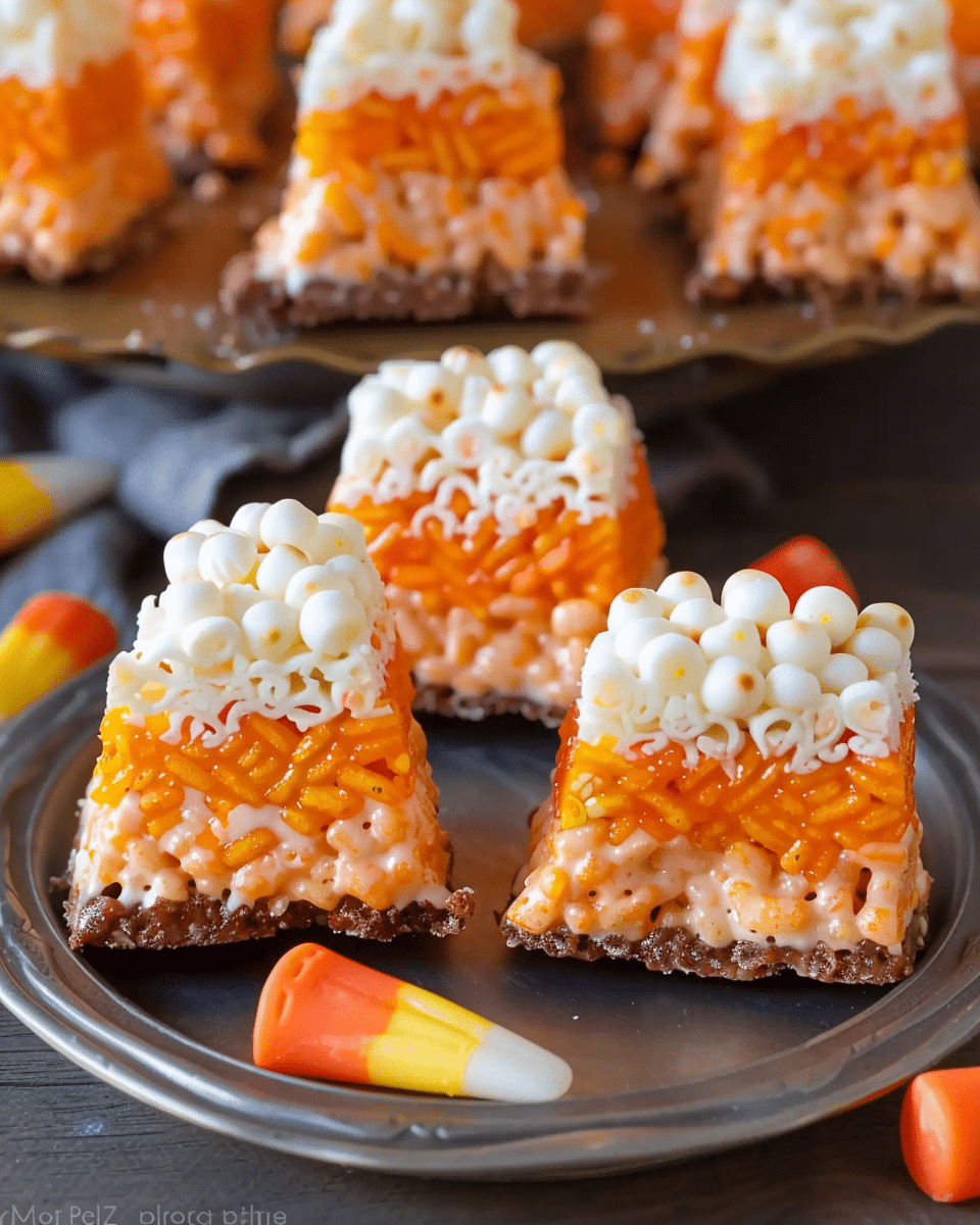 Candy Corn Rice Krispie Treats