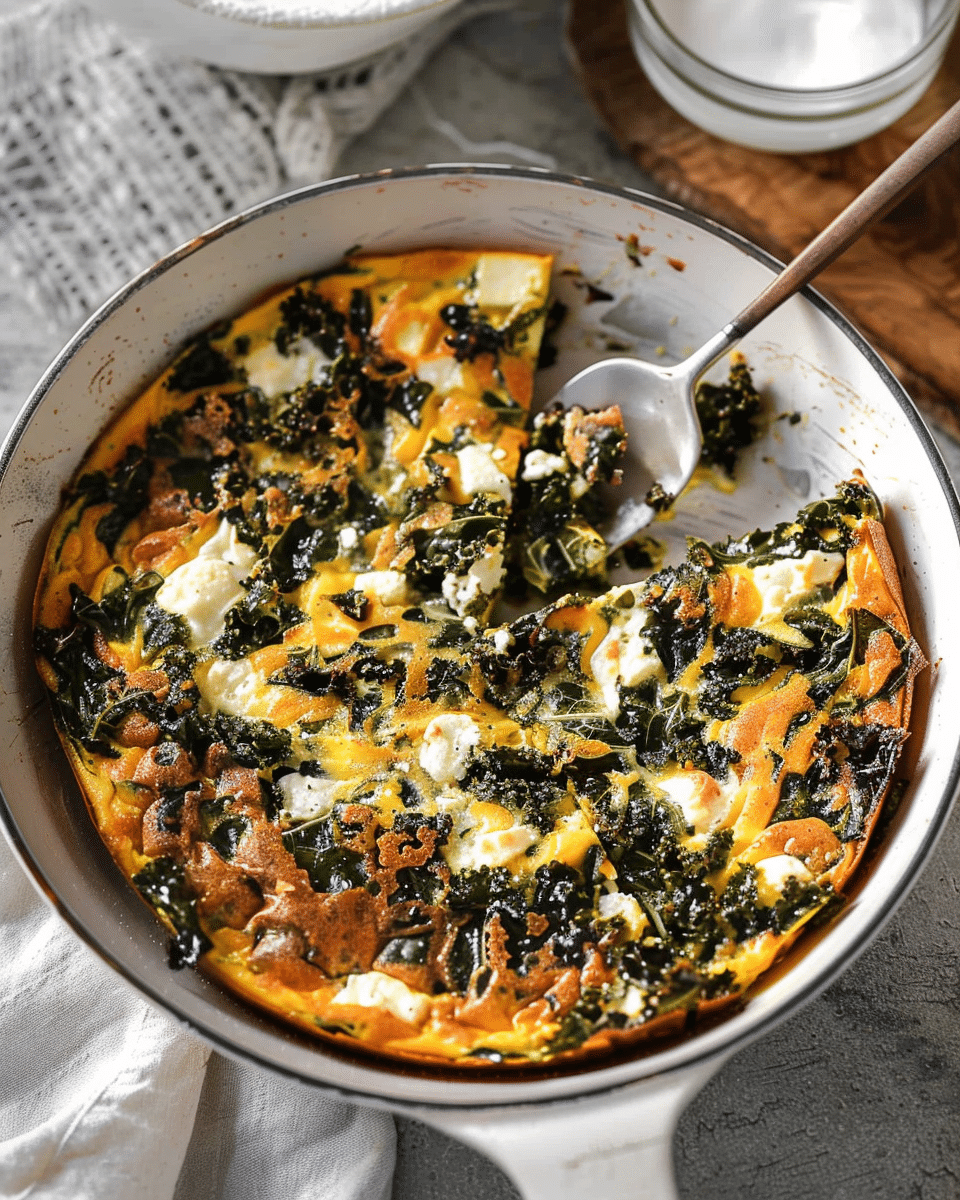 Kale Frittata with Goat Cheese