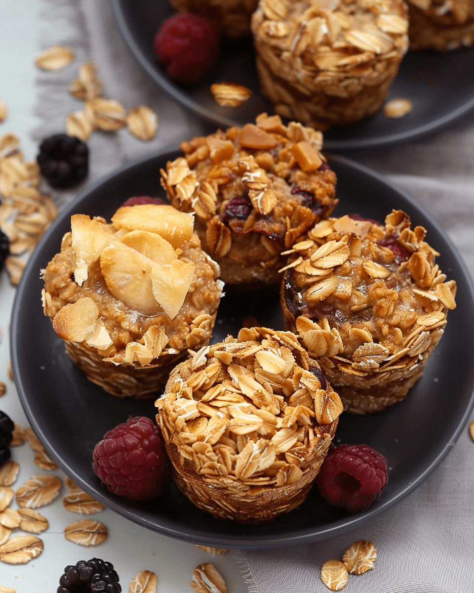 Easy 4 Ingredient Baked Oatmeal Cups