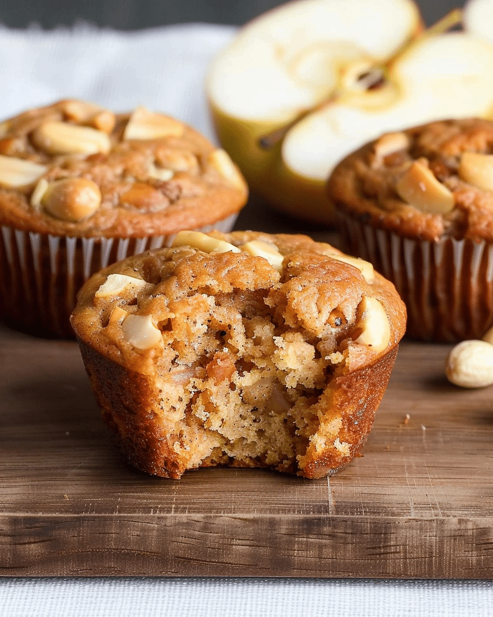 Apple Peanut Protein Muffins