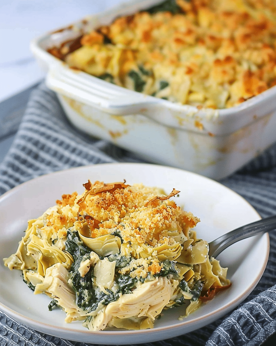 Artichoke and Spinach Chicken Casserole