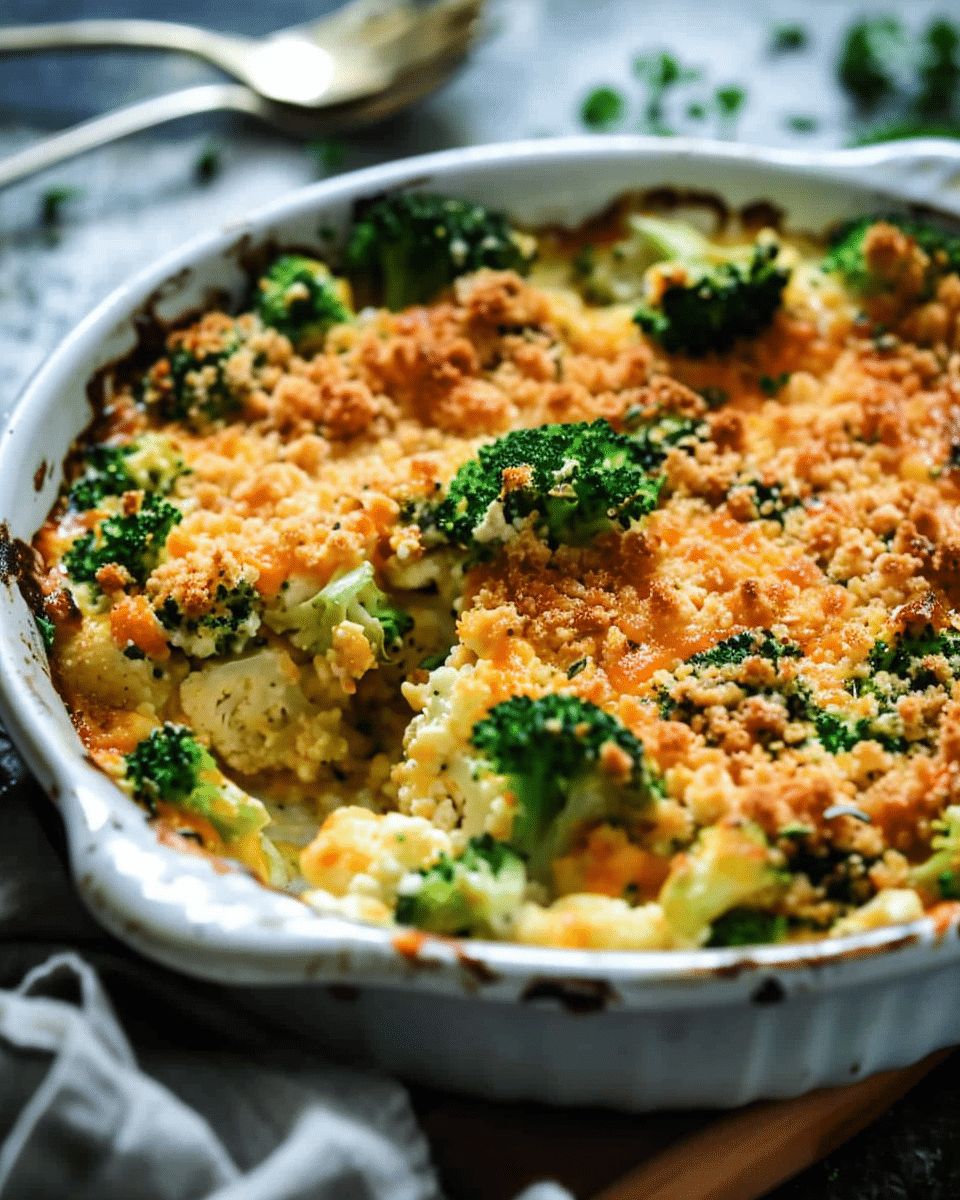 Broccoli Cauliflower Cheese Bake