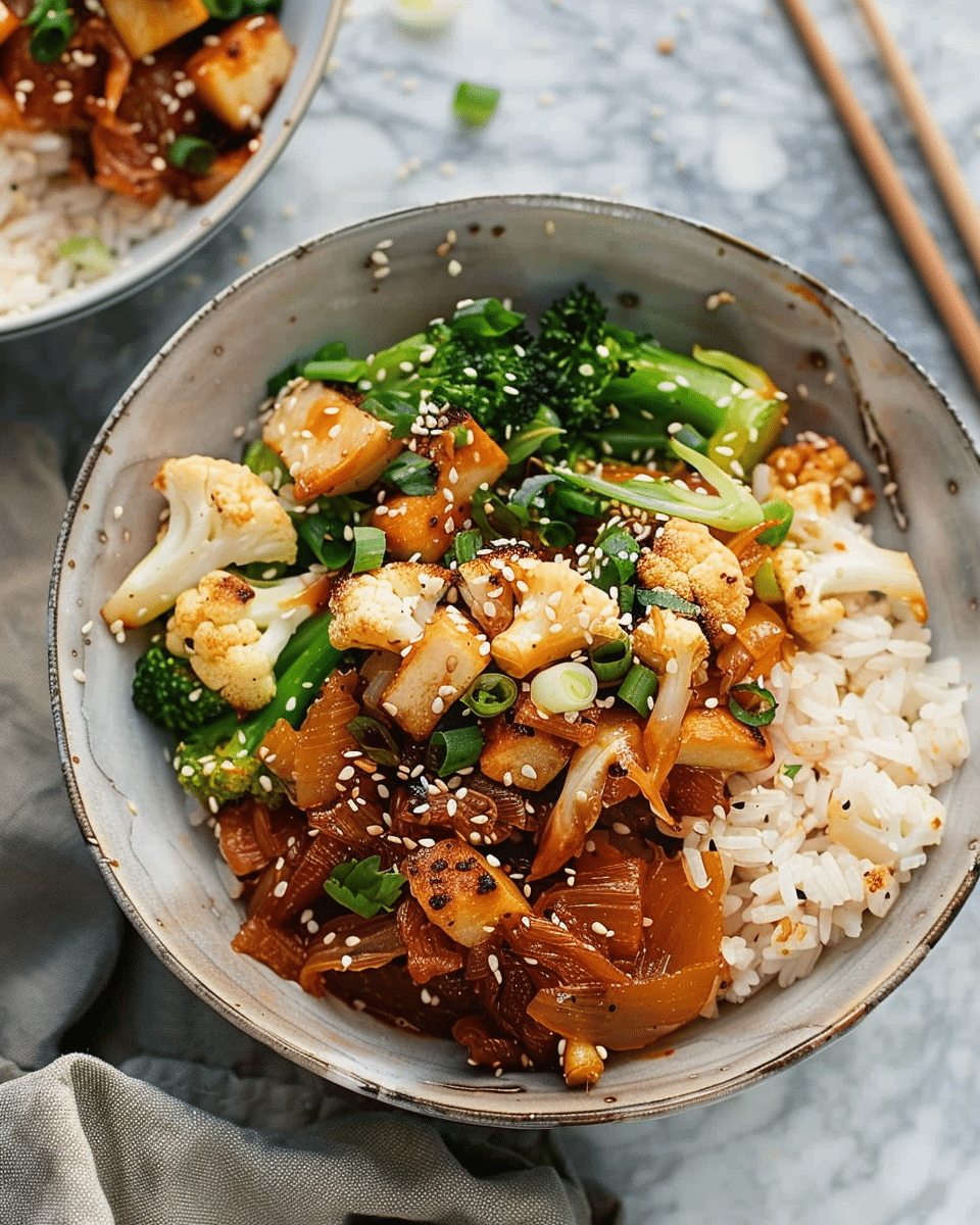 Cauliflower Rice Kimchi Bowls