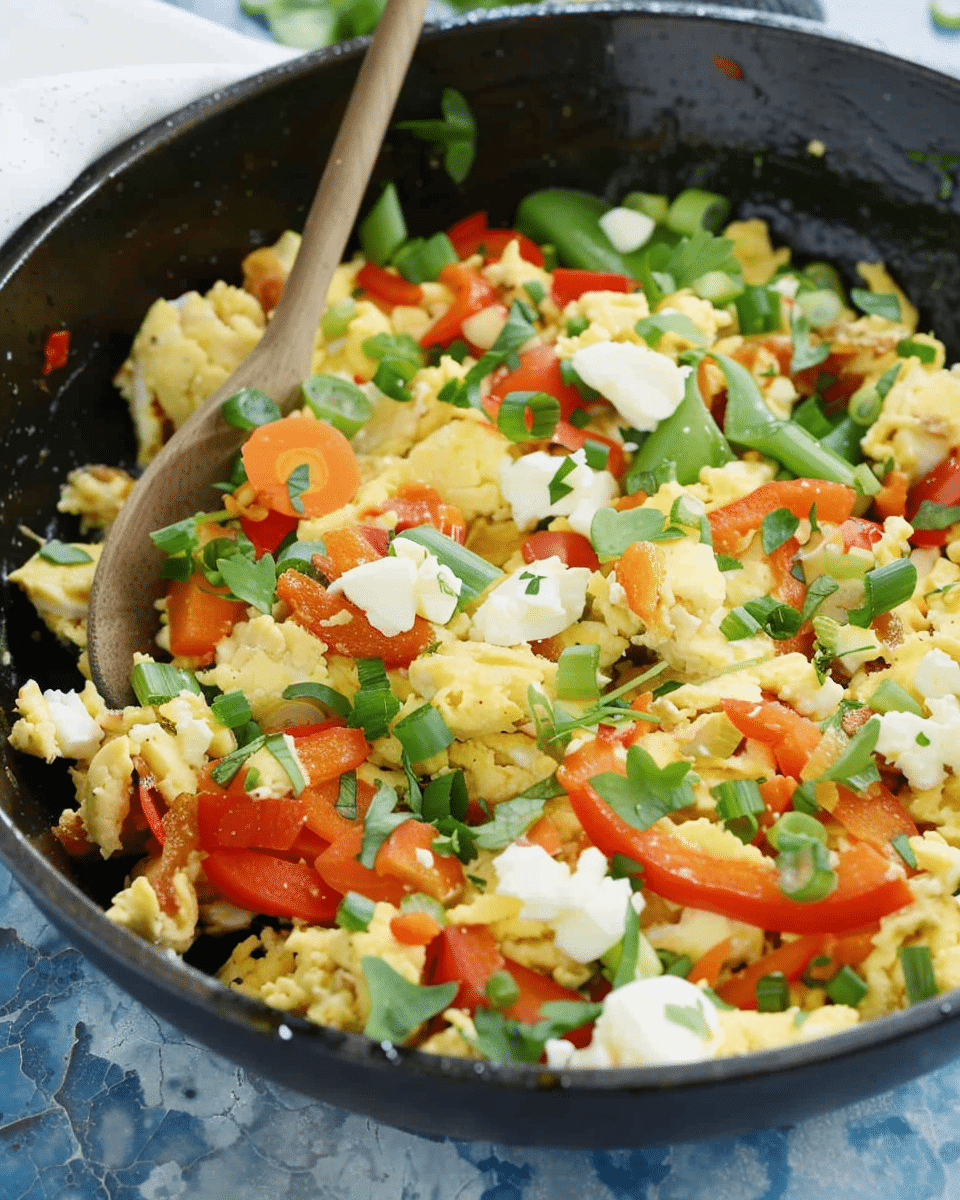 Healthy Scrambled Eggs with Veggies