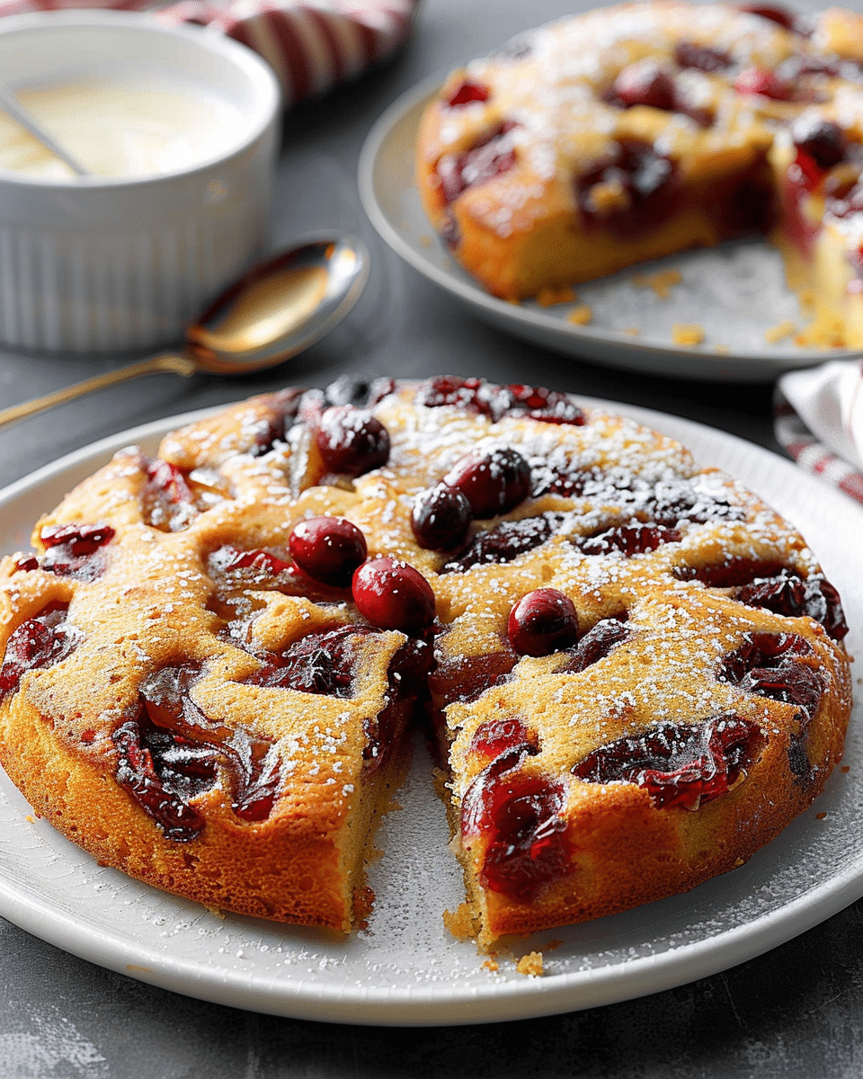 Apple Cranberry Upside-Down Cakes