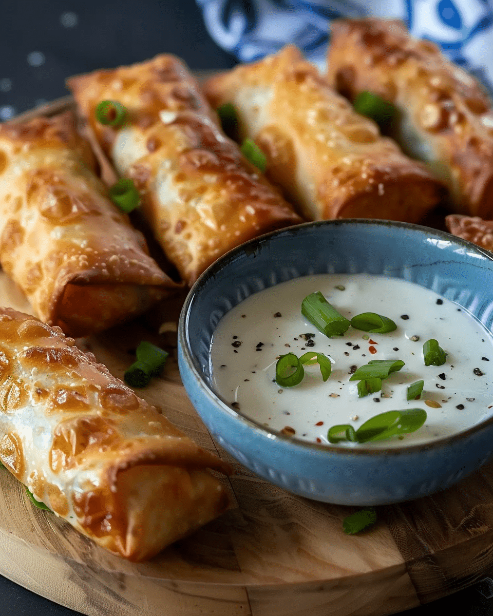 Buffalo Chicken Egg Rolls