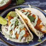 Fish Tacos with Cilantro Lime Crema
