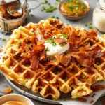 Loaded Cheesy Potato Waffles