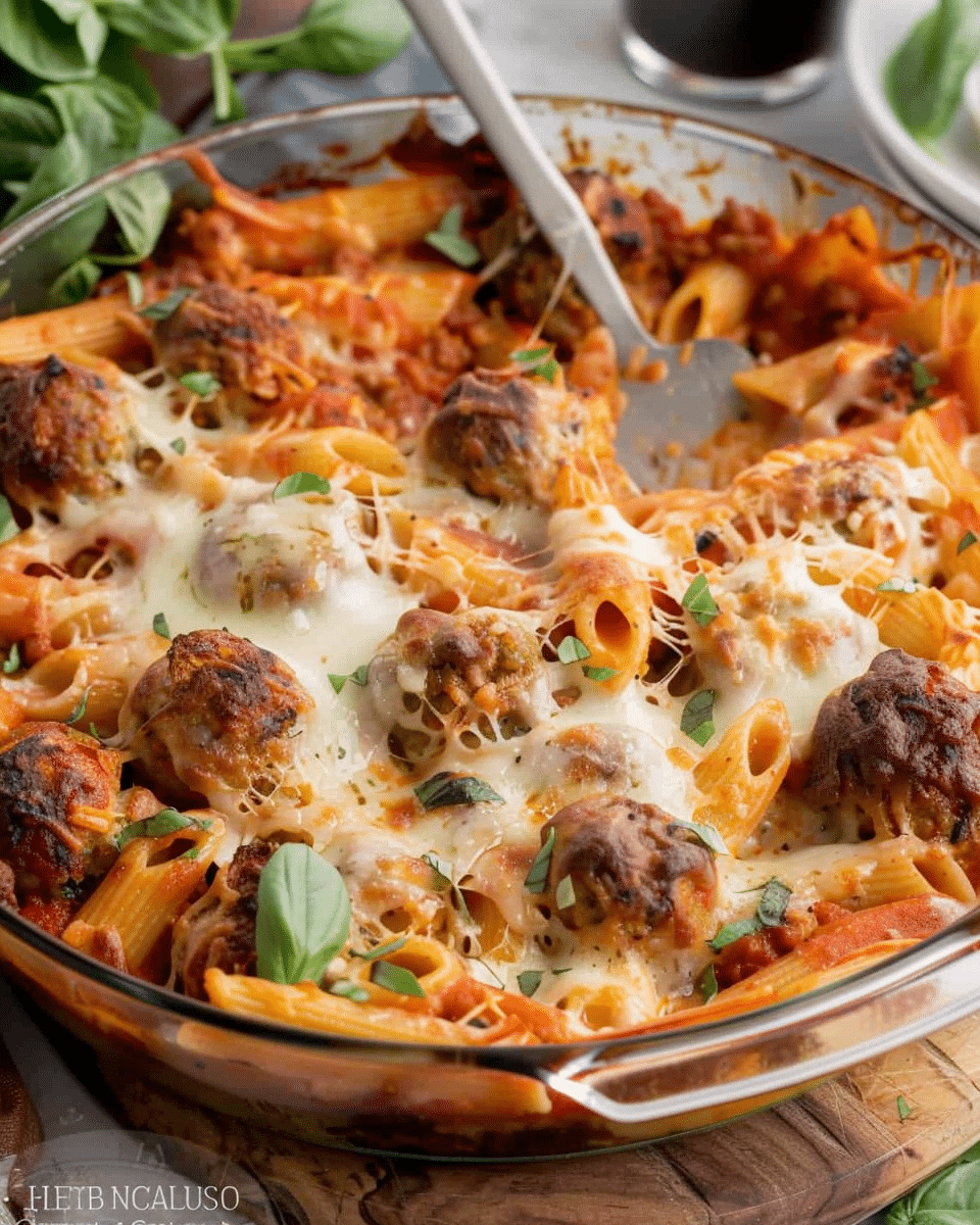 Meatball Pasta Bake