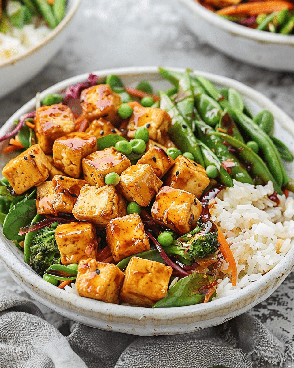 Tofu Stir Fry Rice Bowls