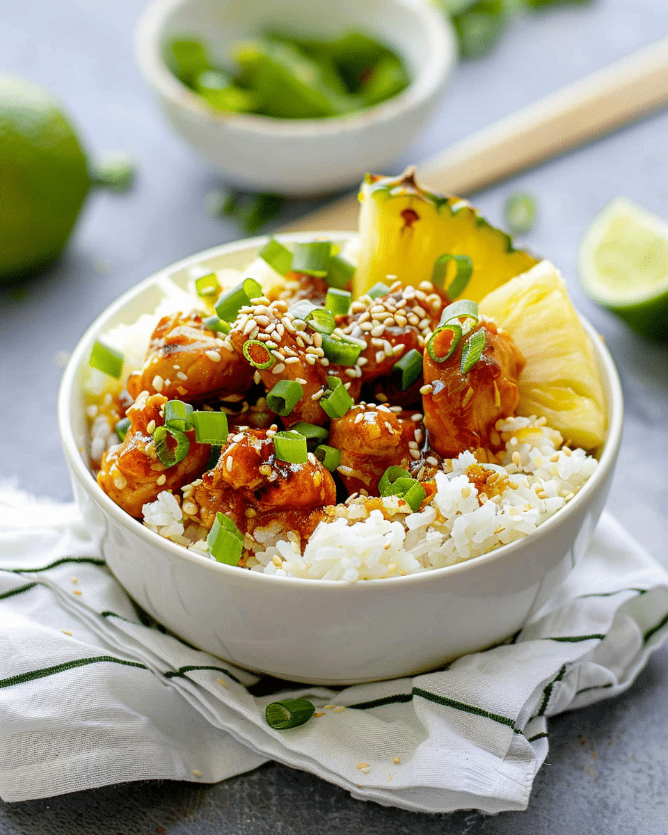 Chicken Teriyaki Pineapple Bowl