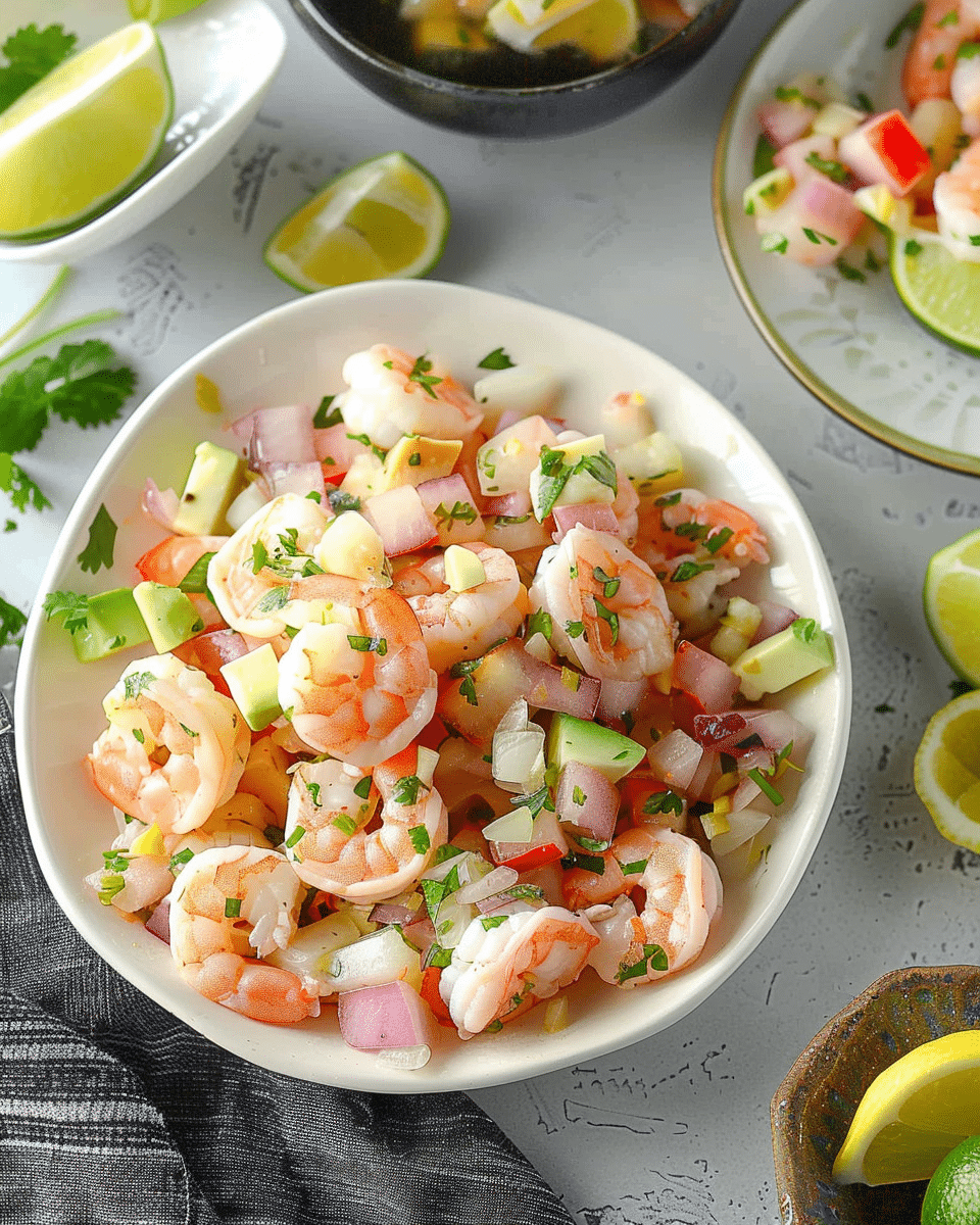 Homemade Peruvian Shrimp Ceviche