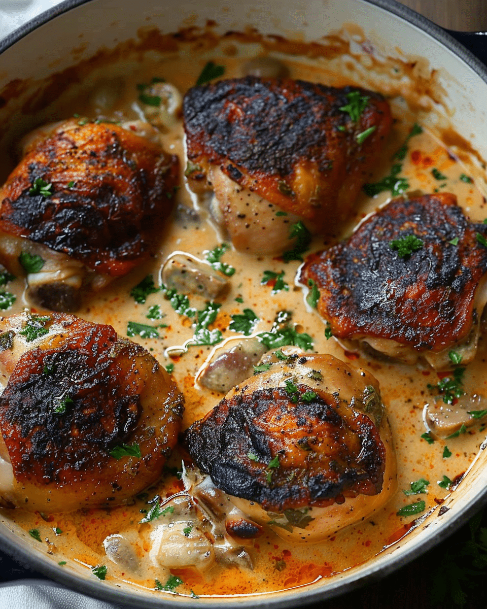 Creamy Cast Iron Chicken Thighs