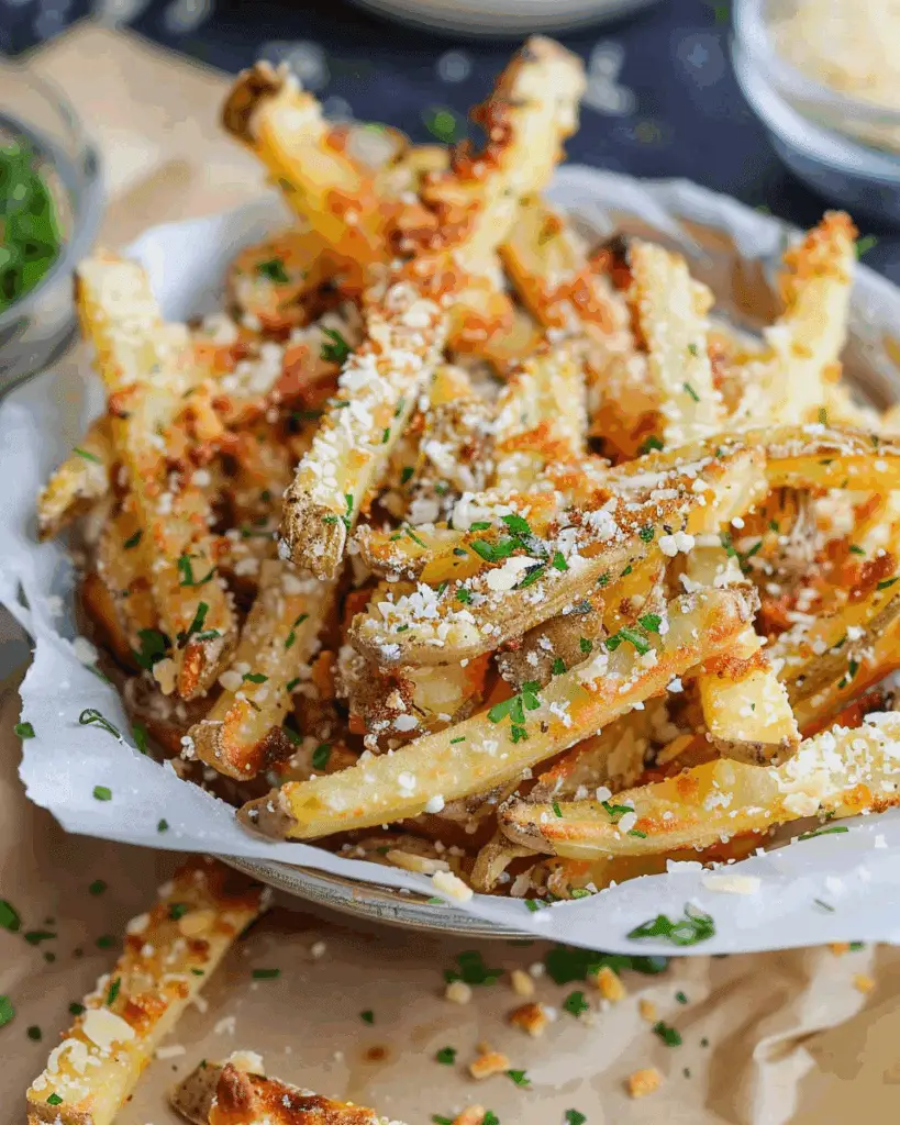 Easy Garlic Parmesan Fries | TheFamilyCooking