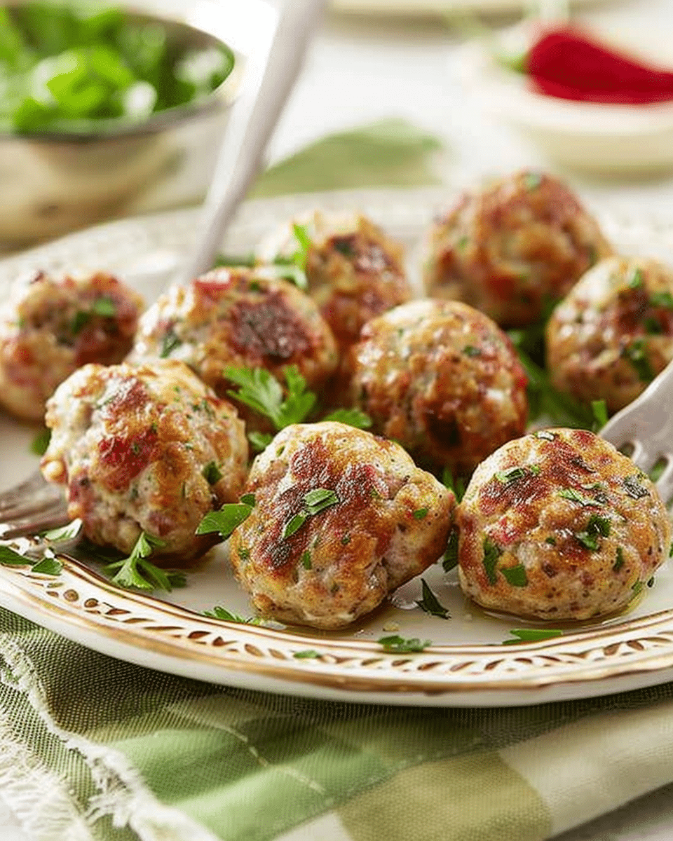 Sausage Balls with Cream Cheese
