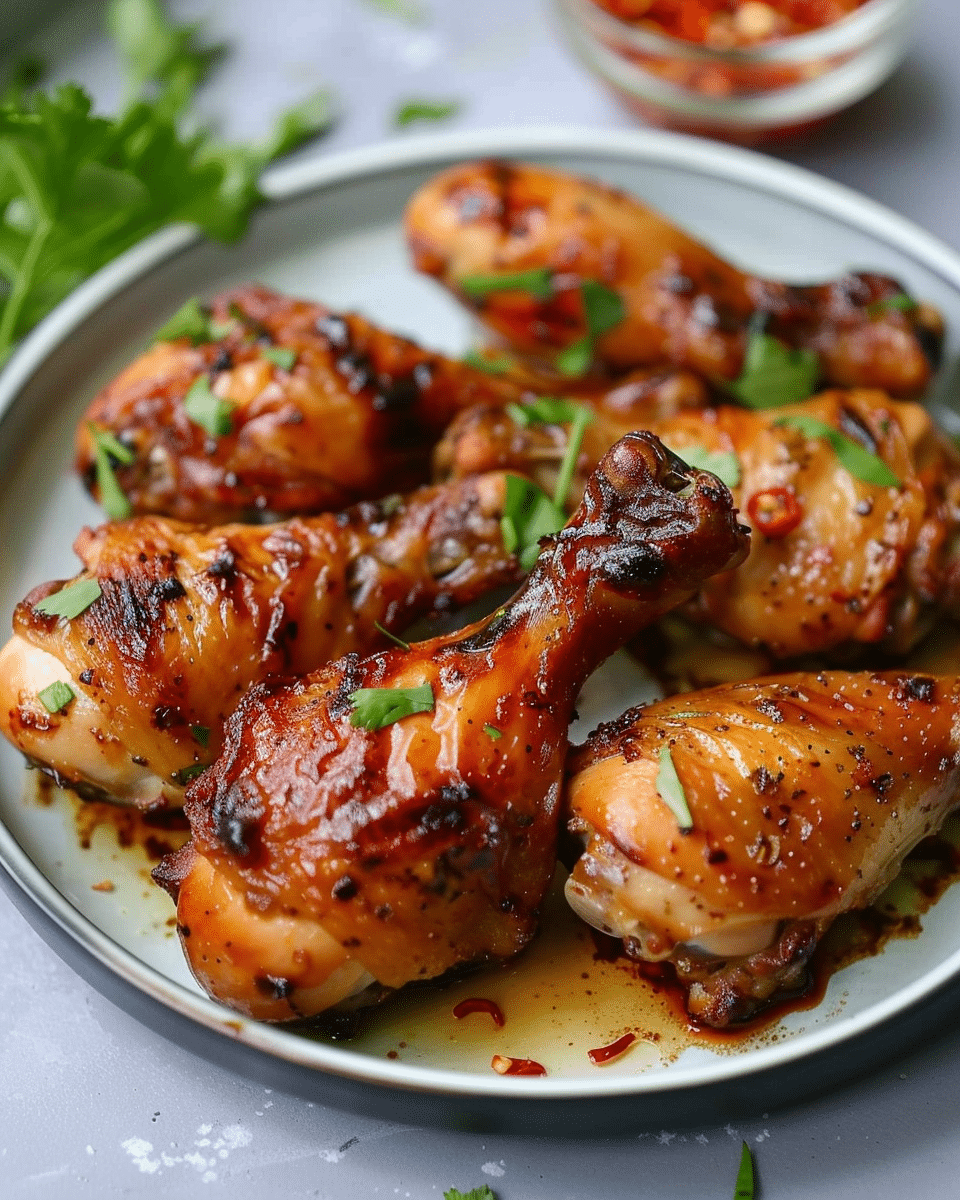 Crispy Lemongrass Chicken Drumsticks in Air Fryer