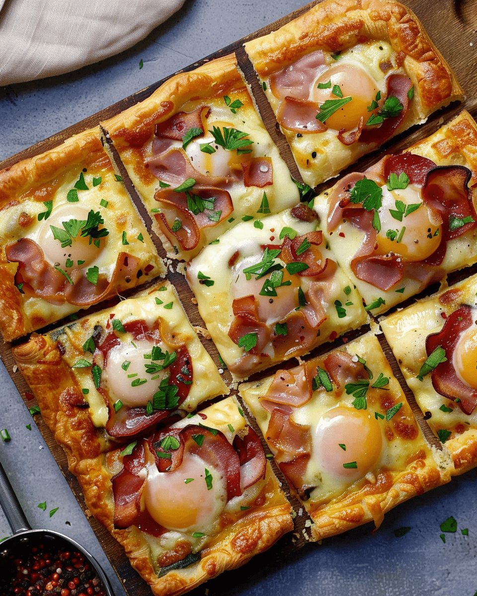 Puff Pastry Breakfast Pizza