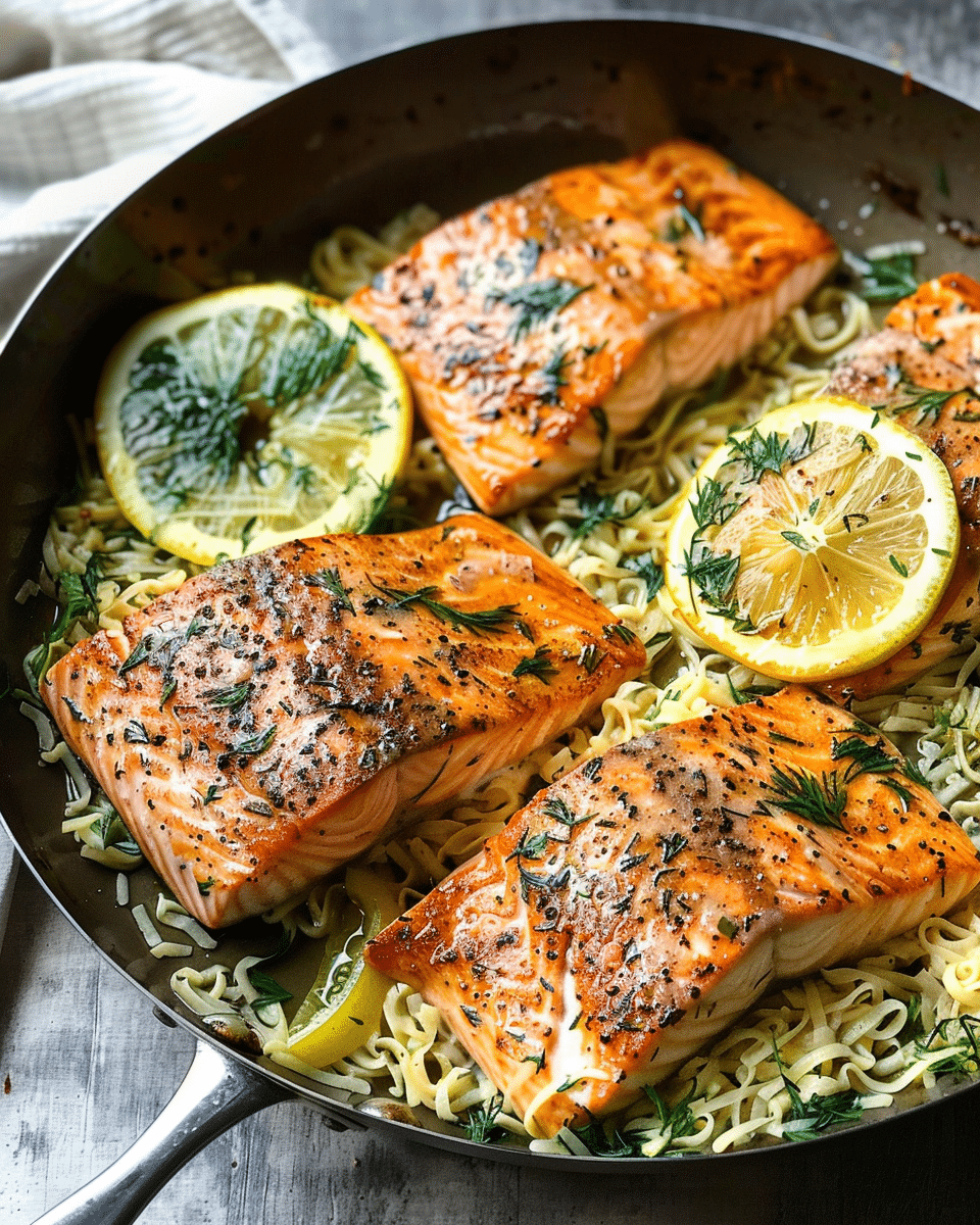 One Skillet Salmon with Lemon