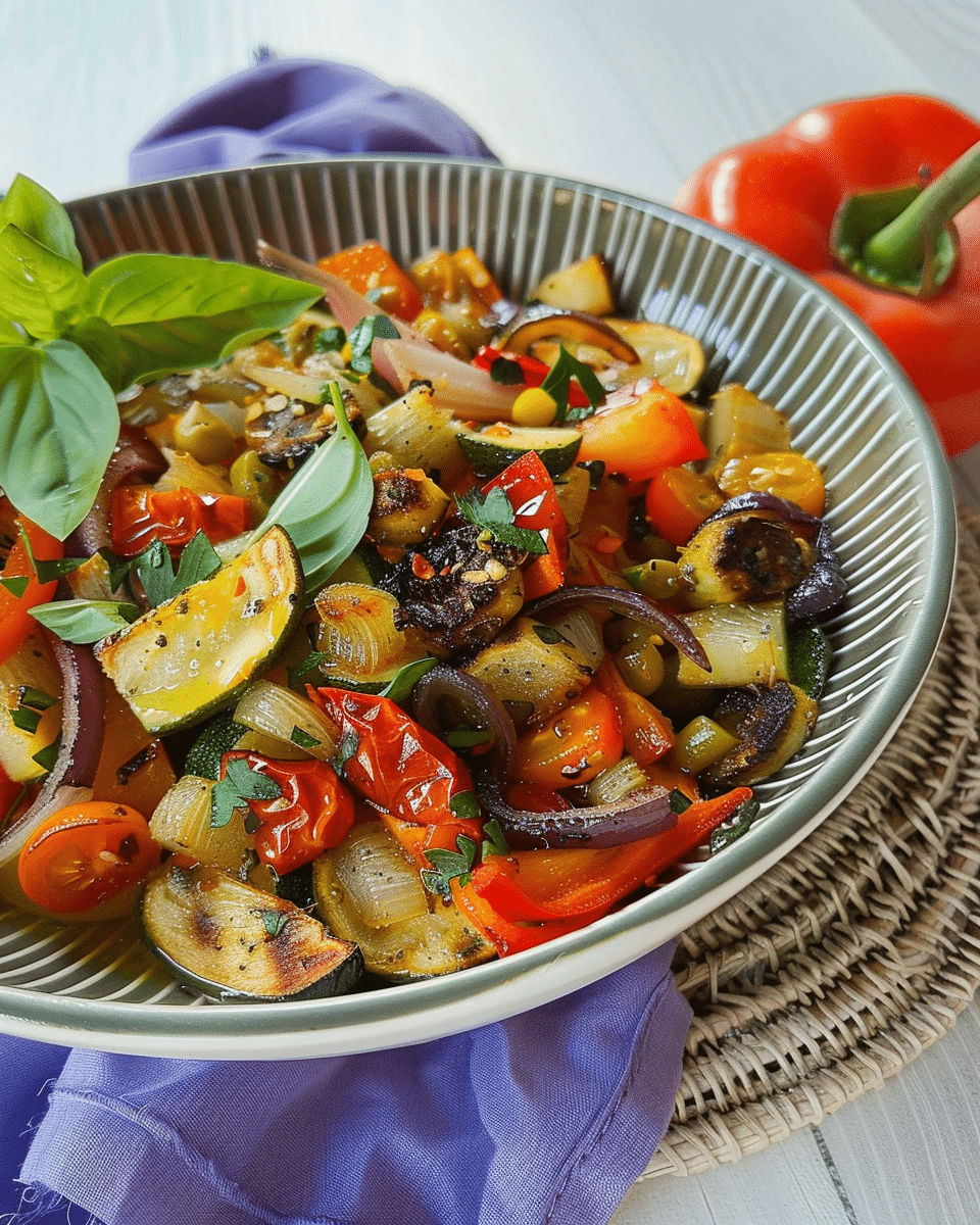 Vegetarian Roasted Vegetables Salad