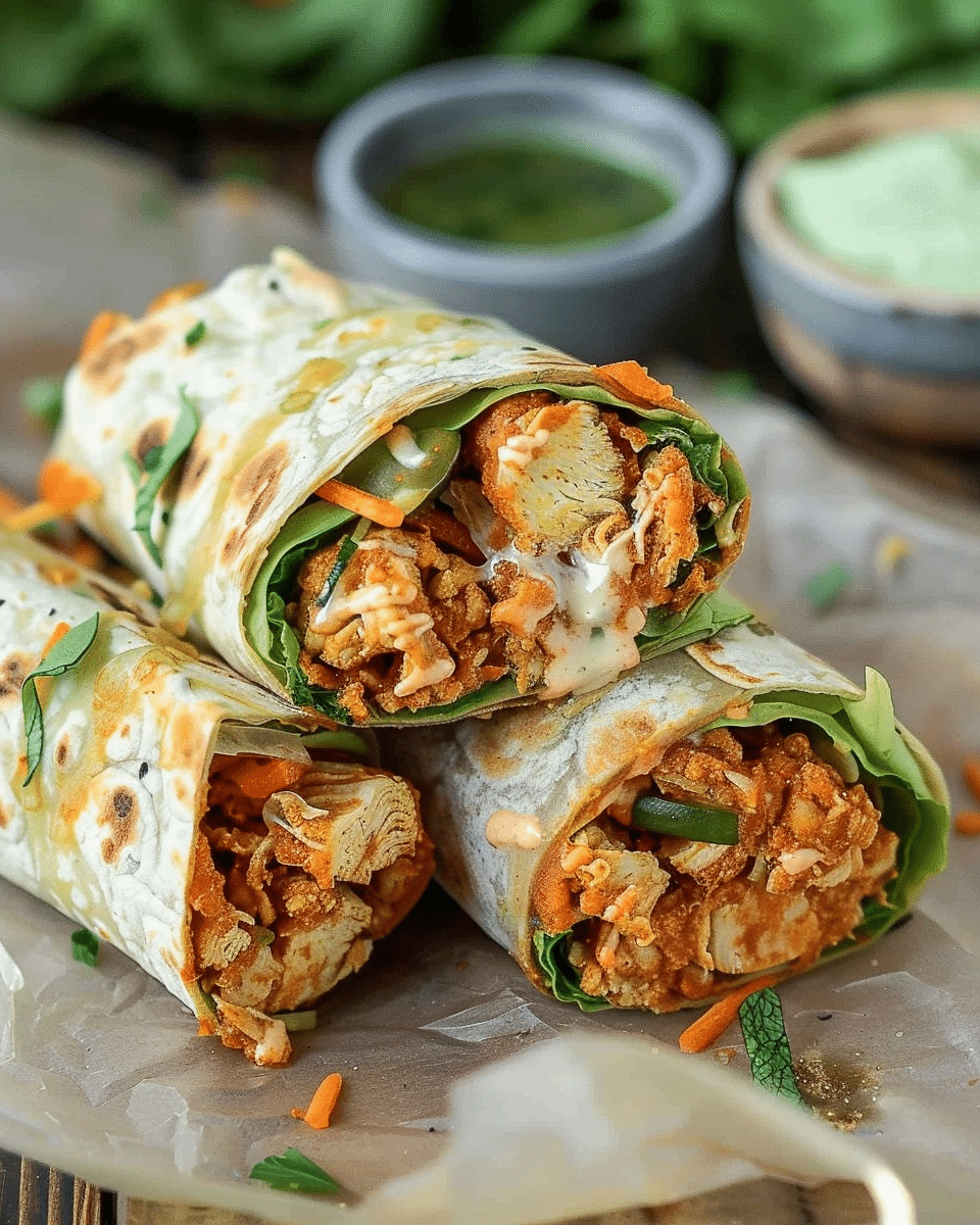 Vegan Buffalo Chicken Wraps