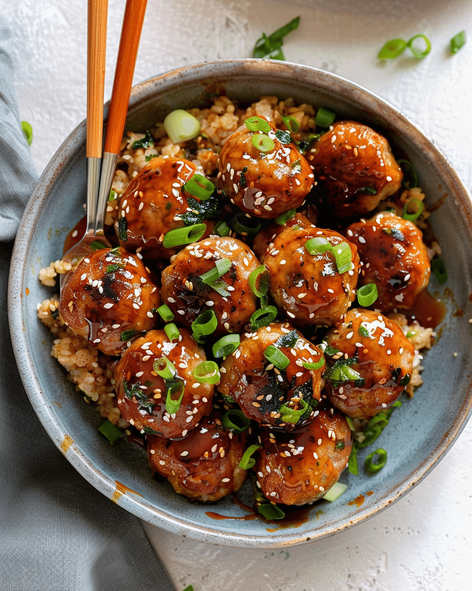 Asian Glazed Turkey Meatballs