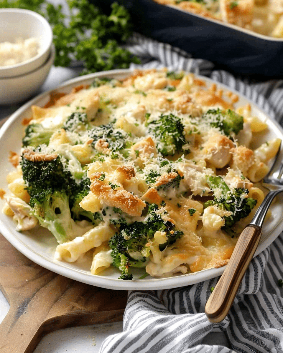 Chicken Broccoli Alfredo Bake