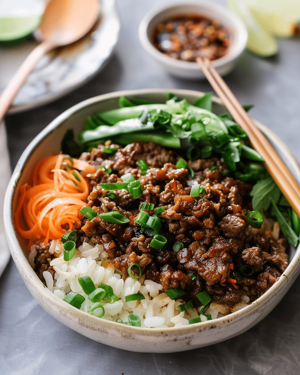 Crispy Beef Rice Bowl