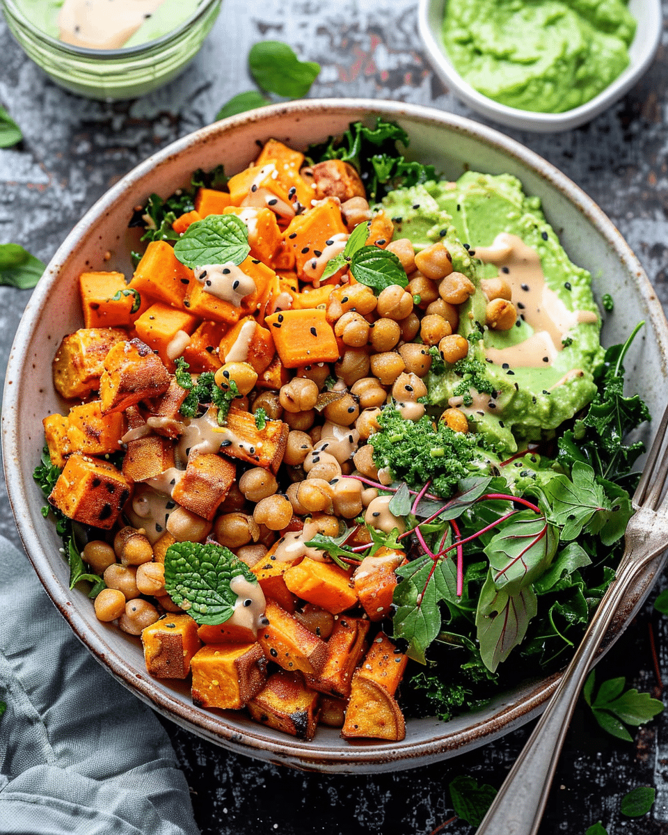 Vegan Sweet Potato Chickpea Buddha Bowl