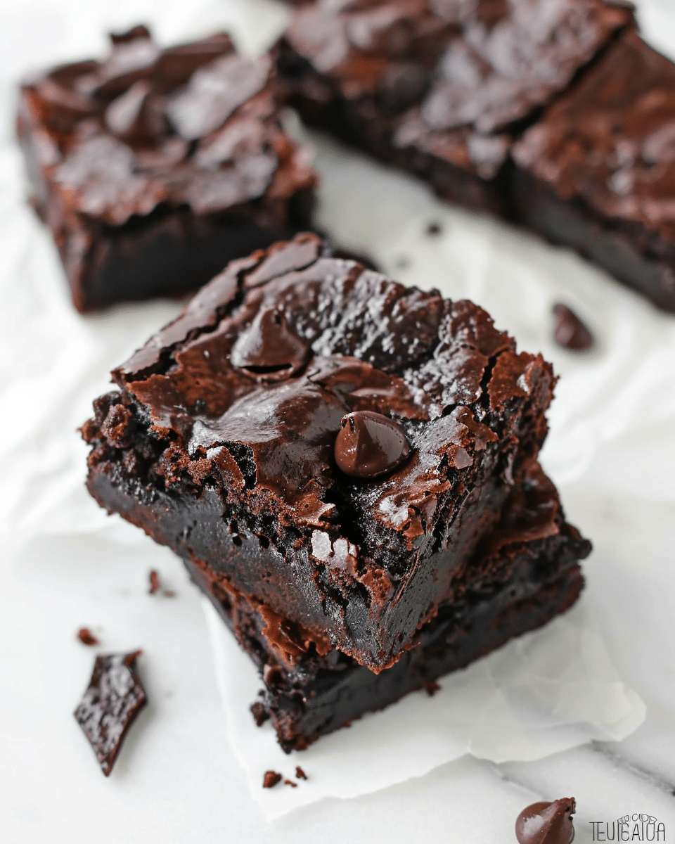 Healthy Flourless Black Bean Avocado Brownies