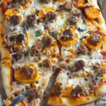Pizza with Sausage and Squash