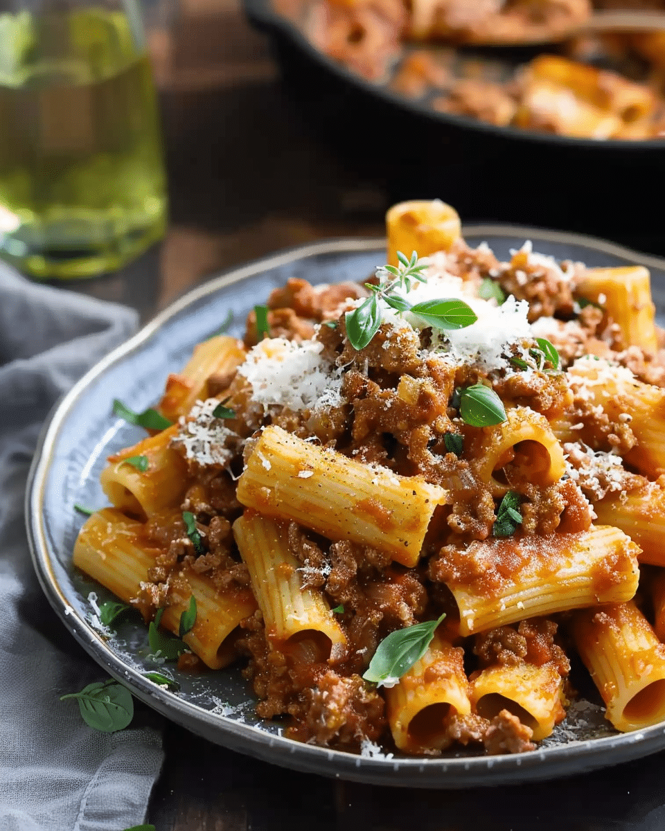 Meat Sauce Rigatoni