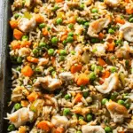 One Sheet Pan Chicken Fried Rice