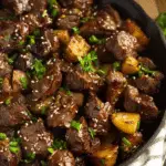 Asian Steak Bites and Potatoes