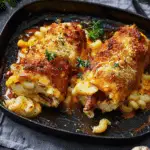 Mac ‘n’ Cheese Stuffed Chicken Schnitzel Roll-Ups