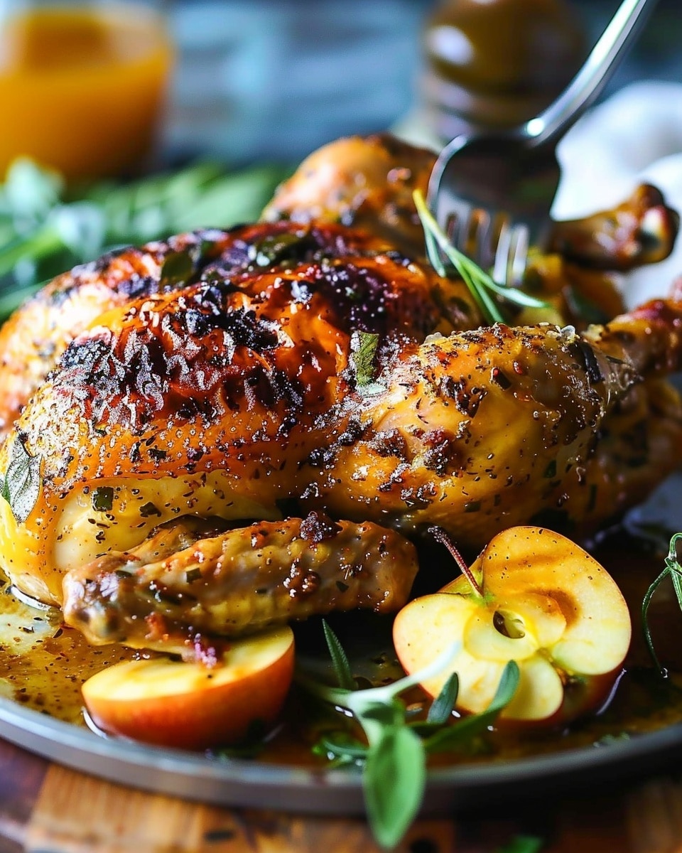 Roasted Apple Cider Spatchcock Chicken