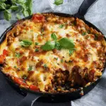 Cheesy Lentil and Vegetable Frying Pan Lasagne