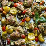 One-Sheet Pan Pesto Chicken & Summer Veggies