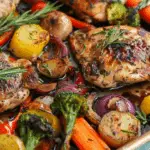 Balsamic Chicken and Veggies Sheet Pan Dinner