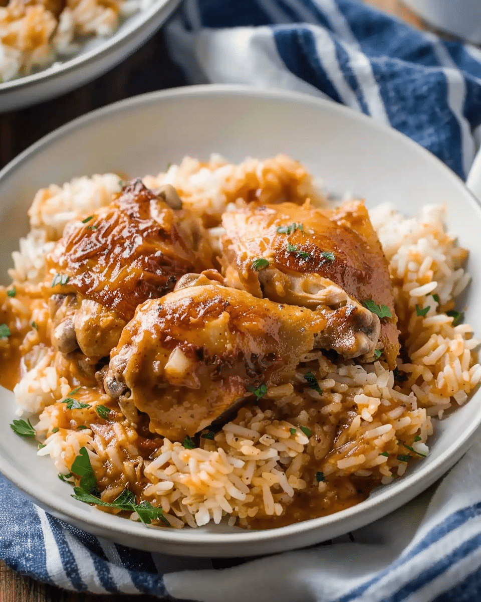 Smothered Chicken and Rice