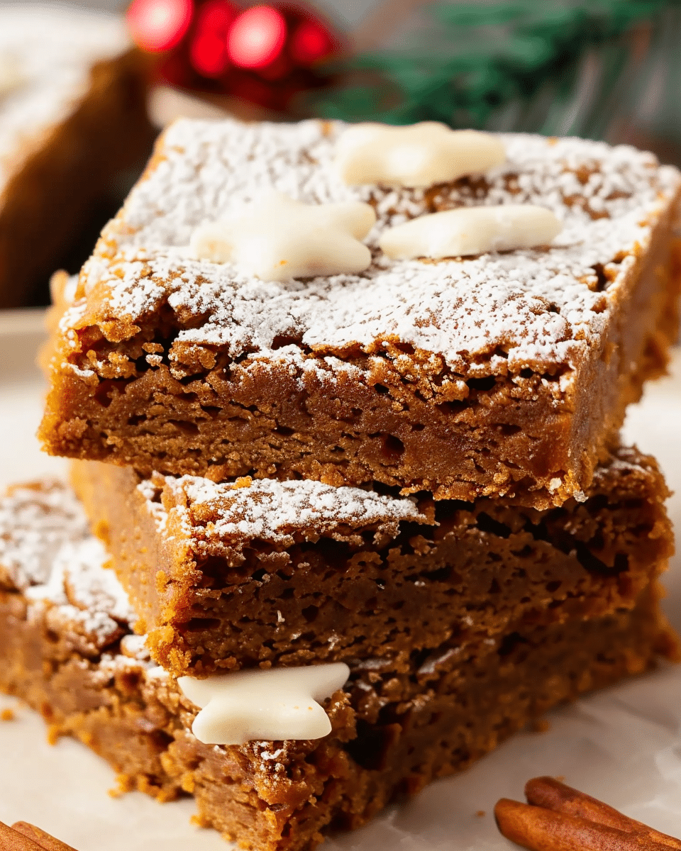 Chewy Gingerbread Bars