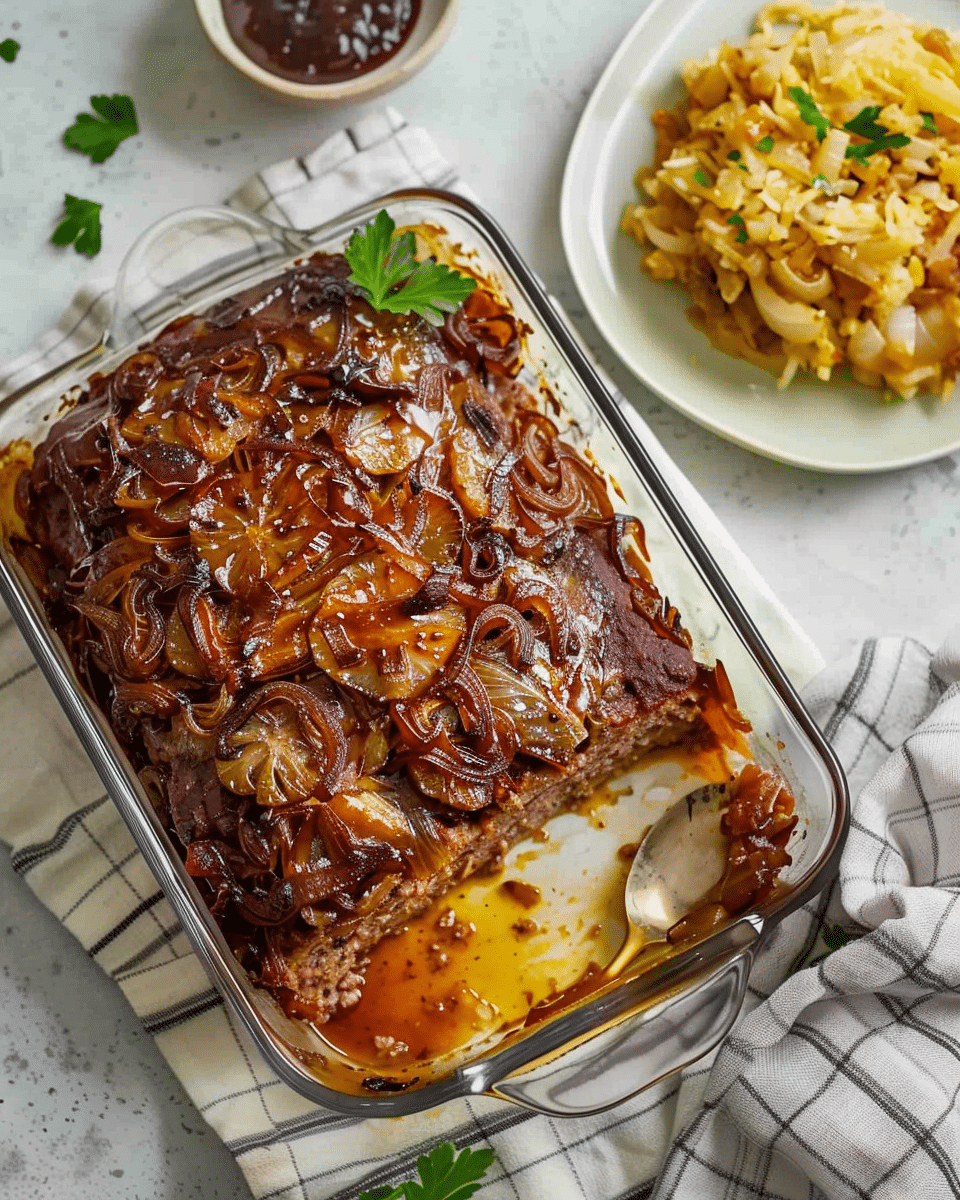 Swedish Meatloaf with Caramelized Cabbage