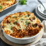 Cheesy Bolognese Rice Bake